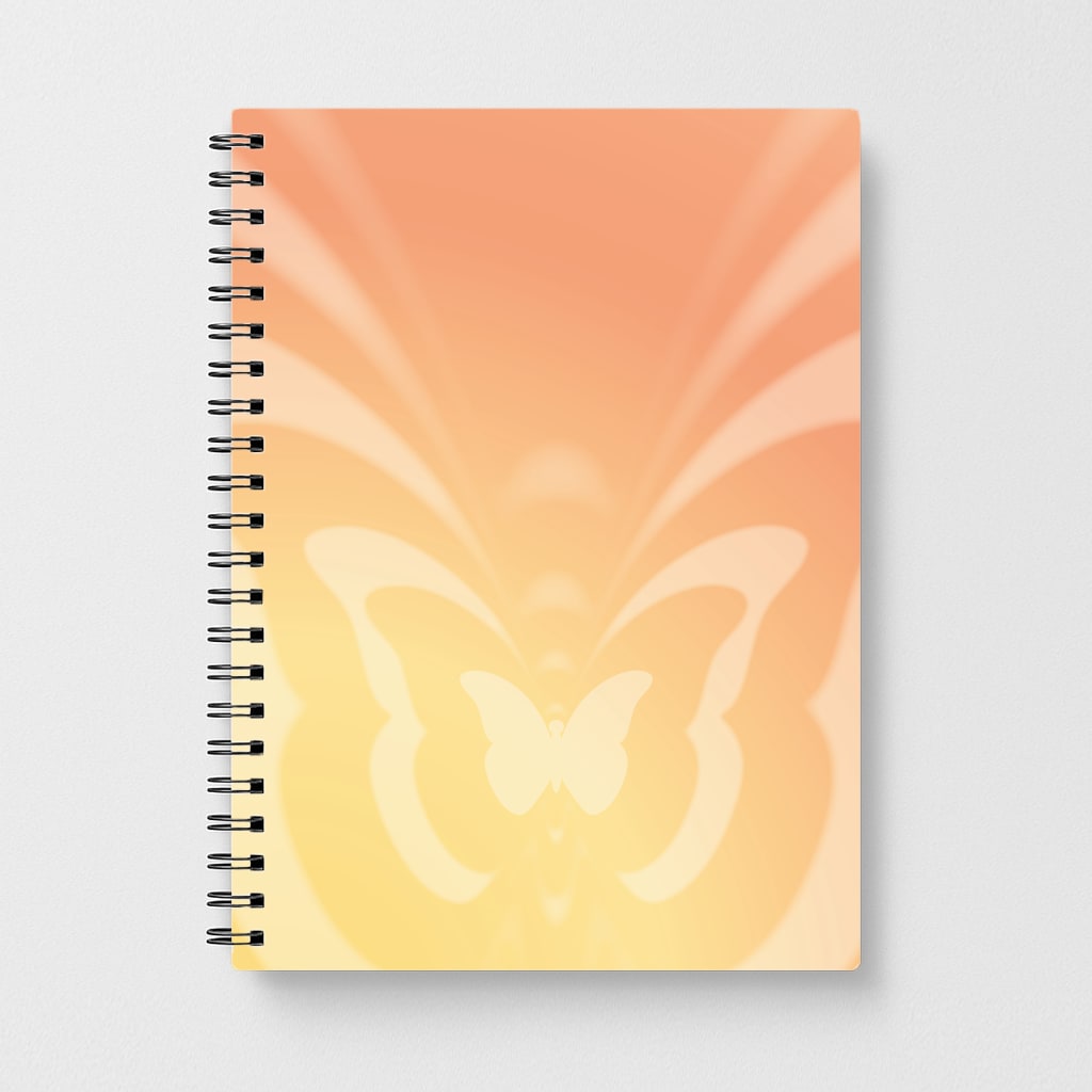 Butterfly Gradient Yellow Notebook