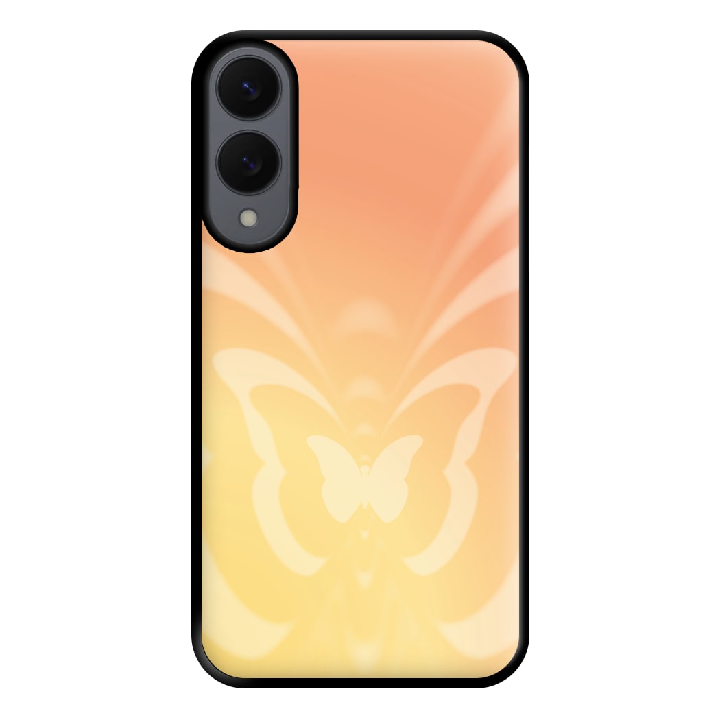 Butterfly Gradient Yellow Phone Case for Galaxy S25 Edge