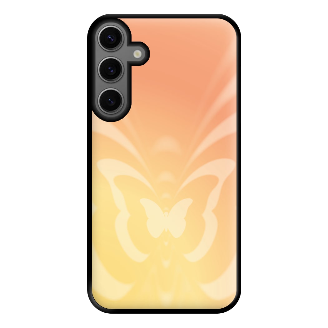 Butterfly Gradient Yellow Phone Case for Galaxy S23FE