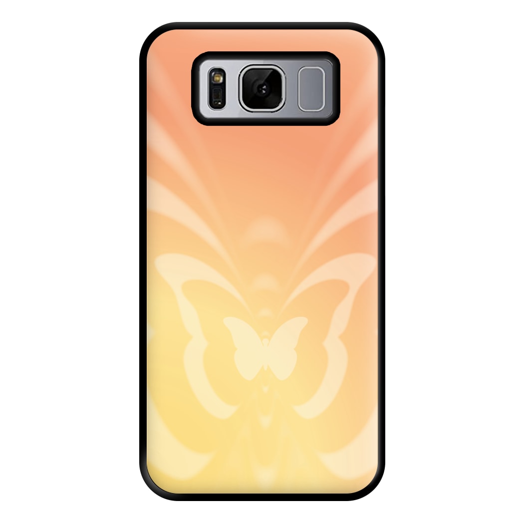 Butterfly Gradient Yellow Phone Case for Galaxy S8 Plus