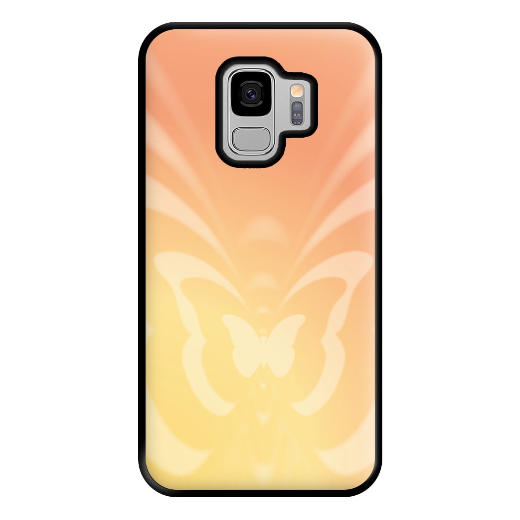 Butterfly Gradient Yellow Phone Case for Galaxy S9 Plus