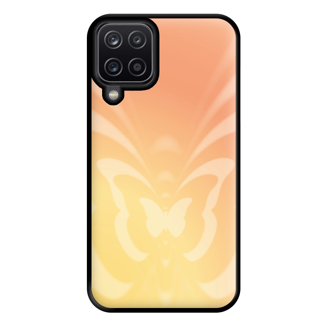 Butterfly Gradient Yellow Phone Case for Galaxy A12