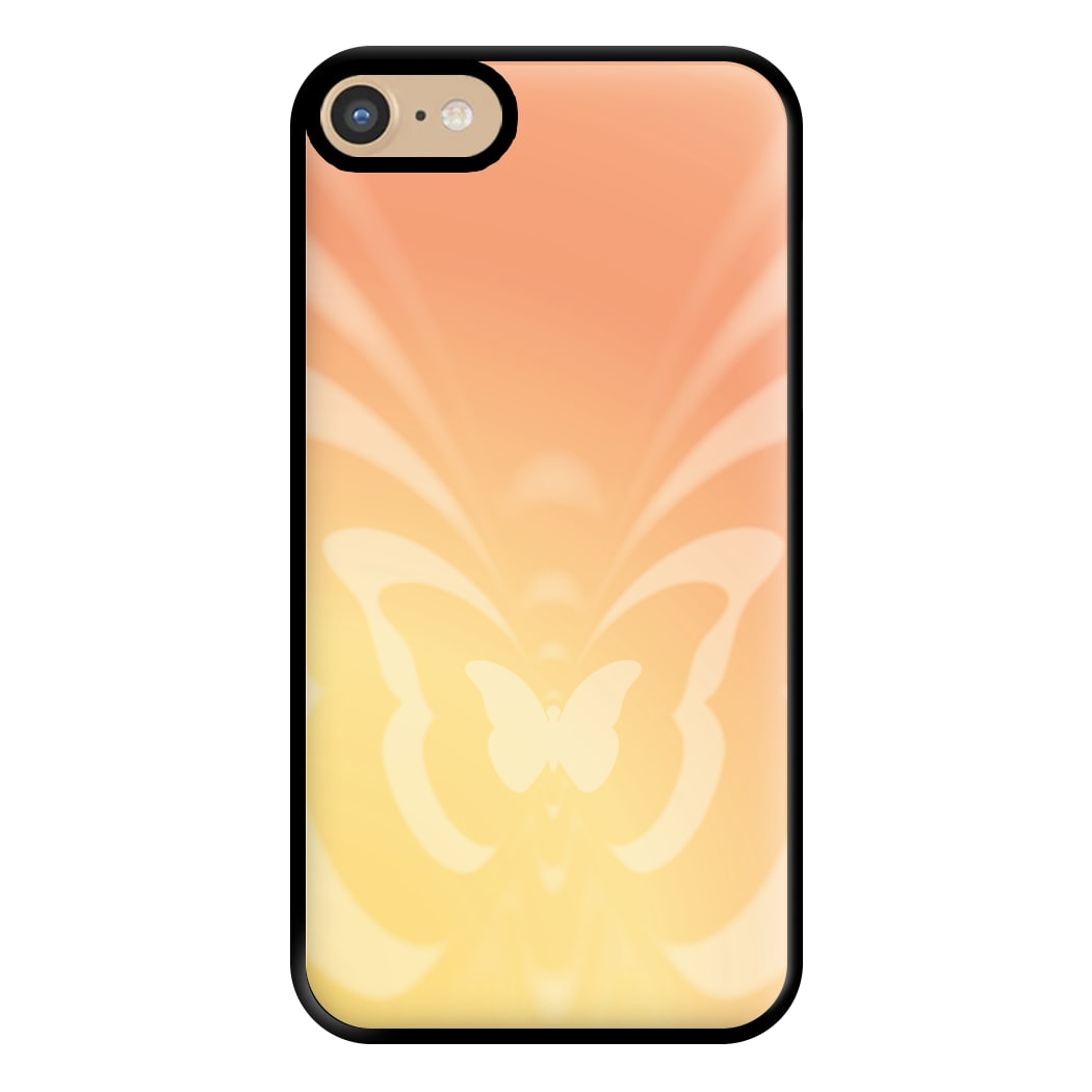 Butterfly Gradient Yellow Phone Case for iPhone 6 / 7 / 8 / SE