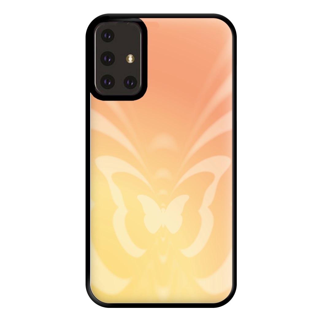 Butterfly Gradient Yellow Phone Case for Galaxy A71