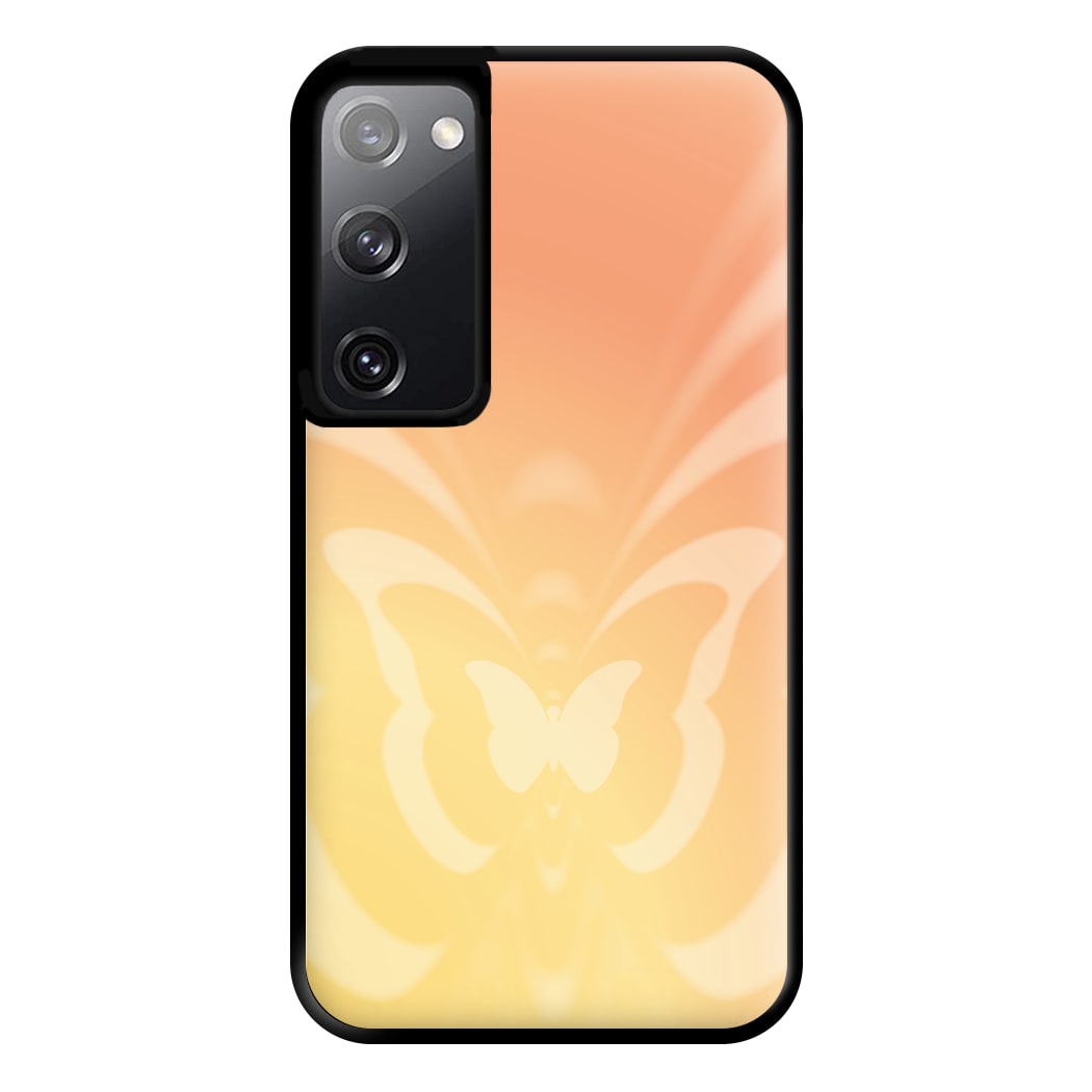 Butterfly Gradient Yellow Phone Case for Galaxy S20