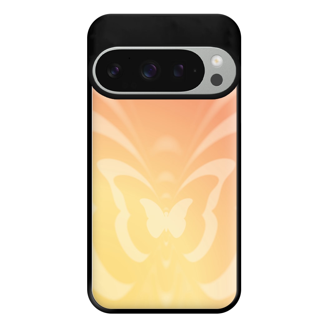 Butterfly Gradient Yellow Phone Case for Google Pixel 9 Pro XL