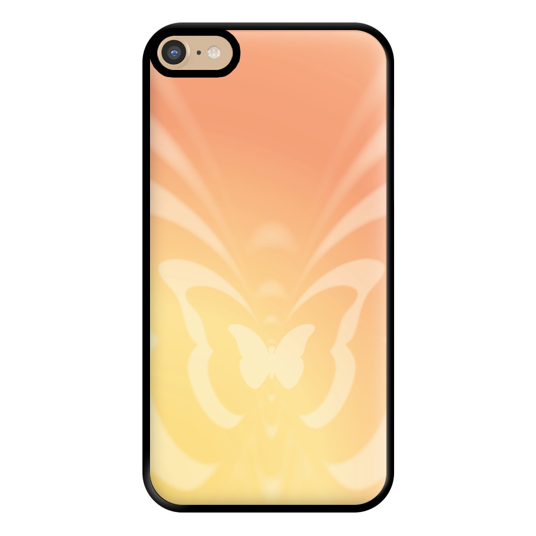 Butterfly Gradient Yellow Phone Case for iPhone 6 Plus / 7 Plus / 8 Plus