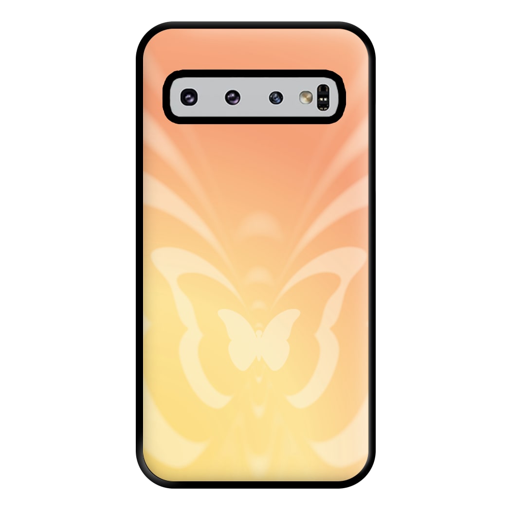 Butterfly Gradient Yellow Phone Case for Galaxy S10 Plus