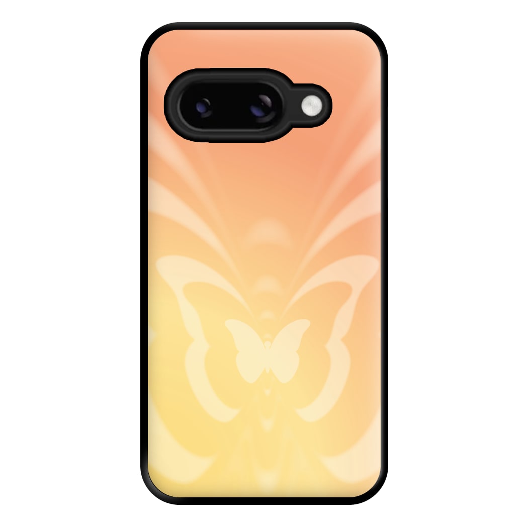 Butterfly Gradient Yellow Phone Case for Google Pixel 8a