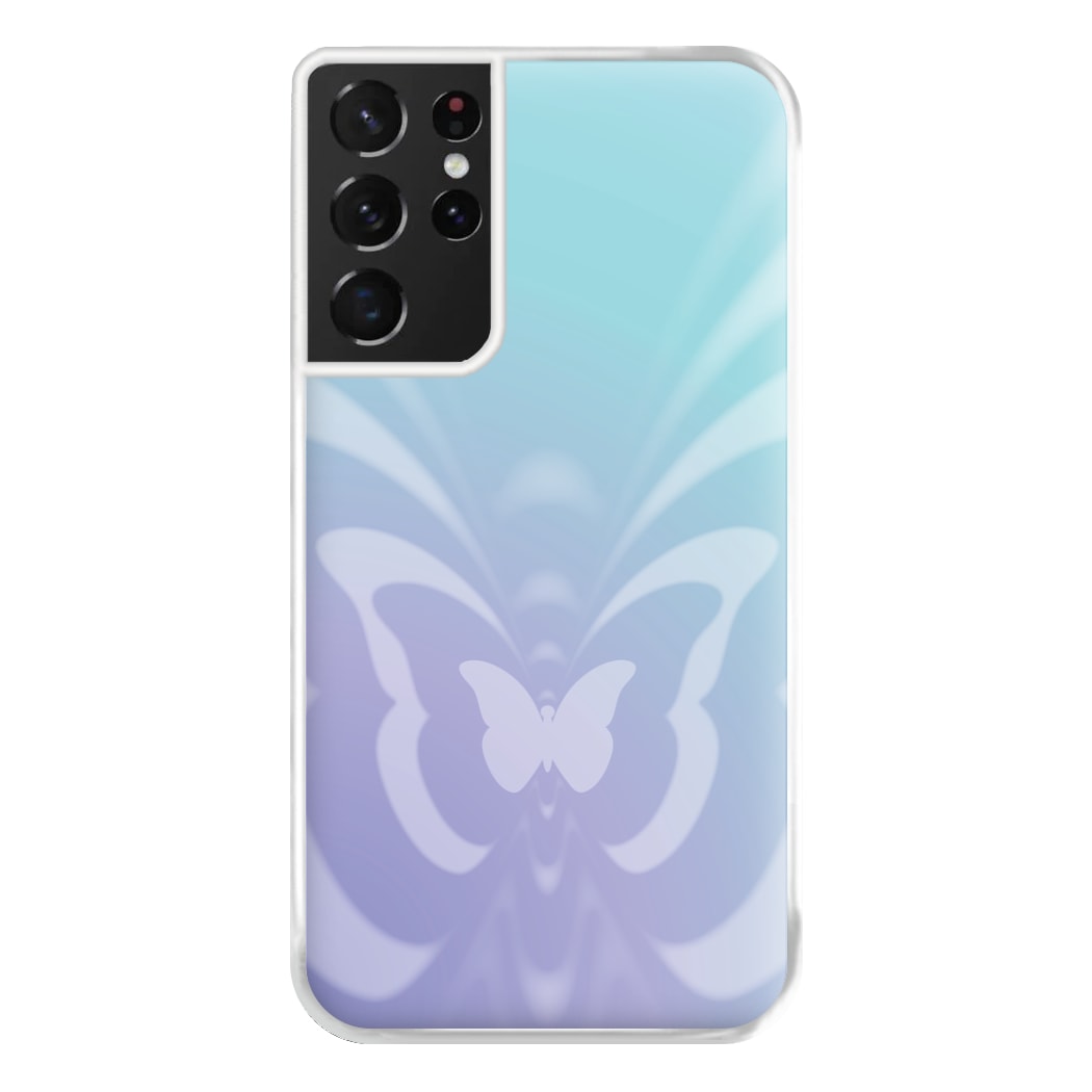 Butterfly Gradient Purple Phone Case for Galaxy S21 Ultra