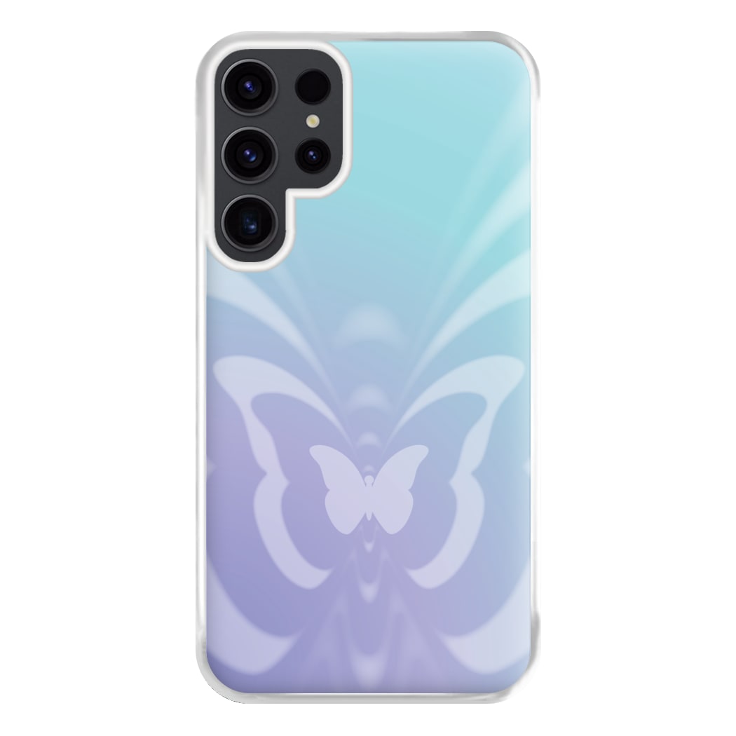 Butterfly Gradient Purple Phone Case for Galaxy S23 Ultra