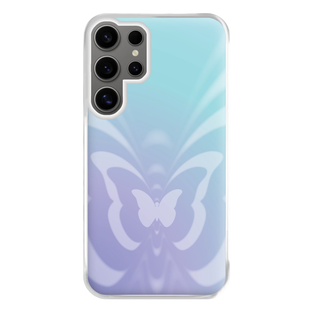 Butterfly Gradient Purple Phone Case for Galaxy S24 Ultra