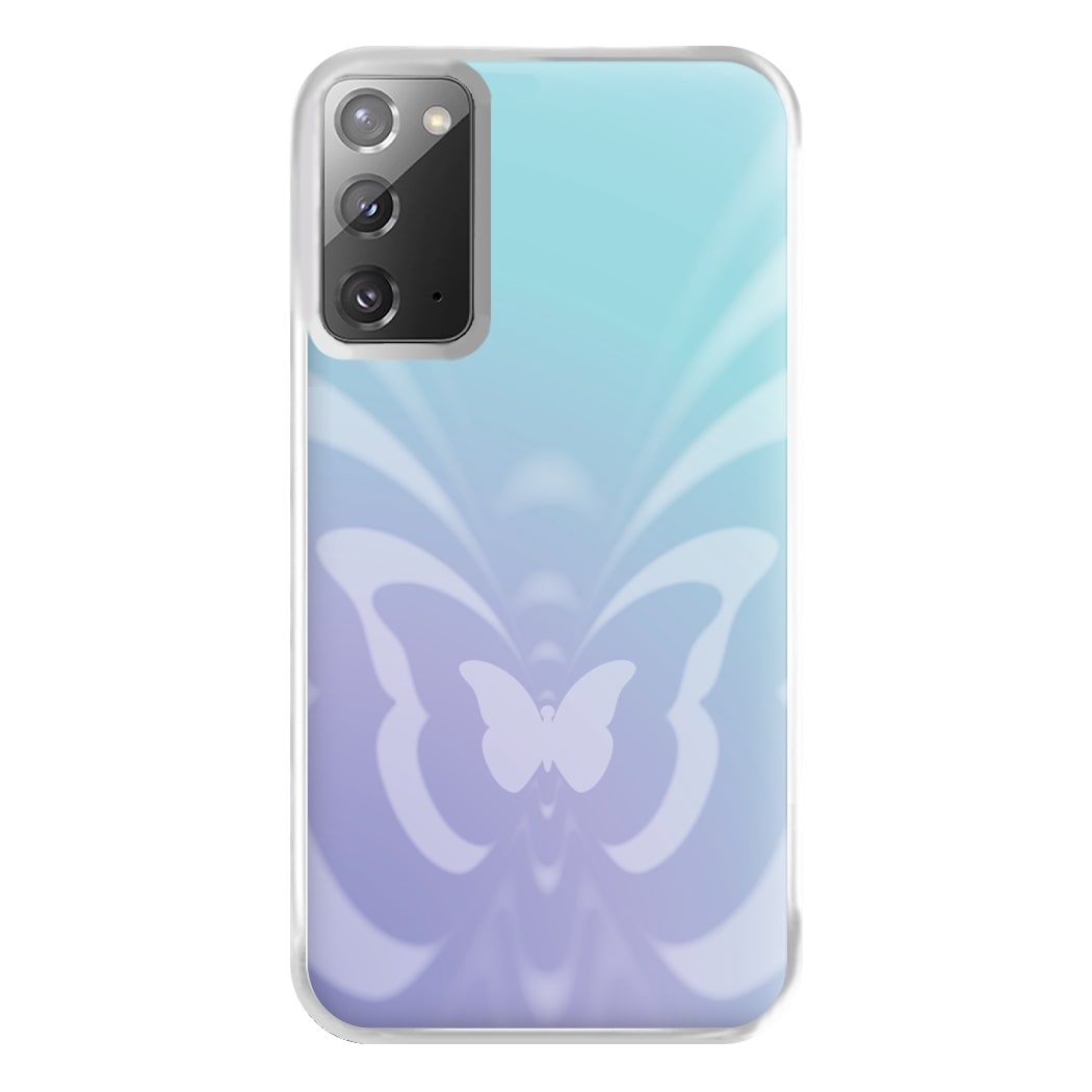 Butterfly Gradient Purple Phone Case for Galaxy Note 20 Ultra