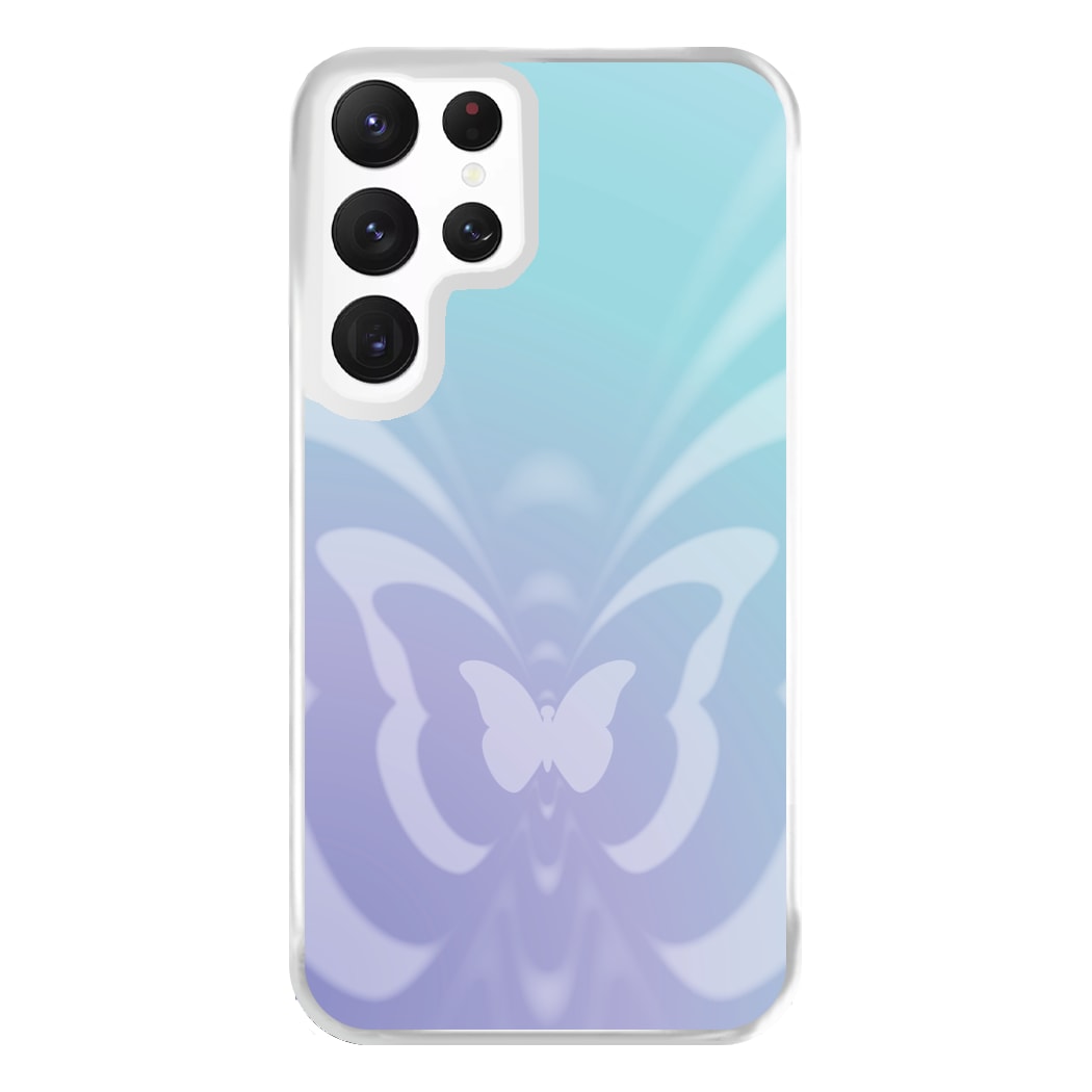 Butterfly Gradient Purple Phone Case for Galaxy S22 Ultra