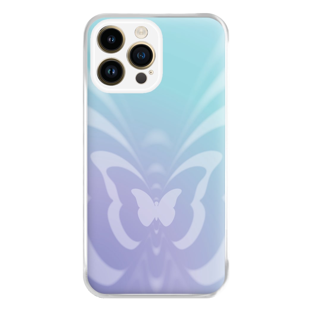 Butterfly Gradient Purple Phone Case for iPhone 14 Pro Max