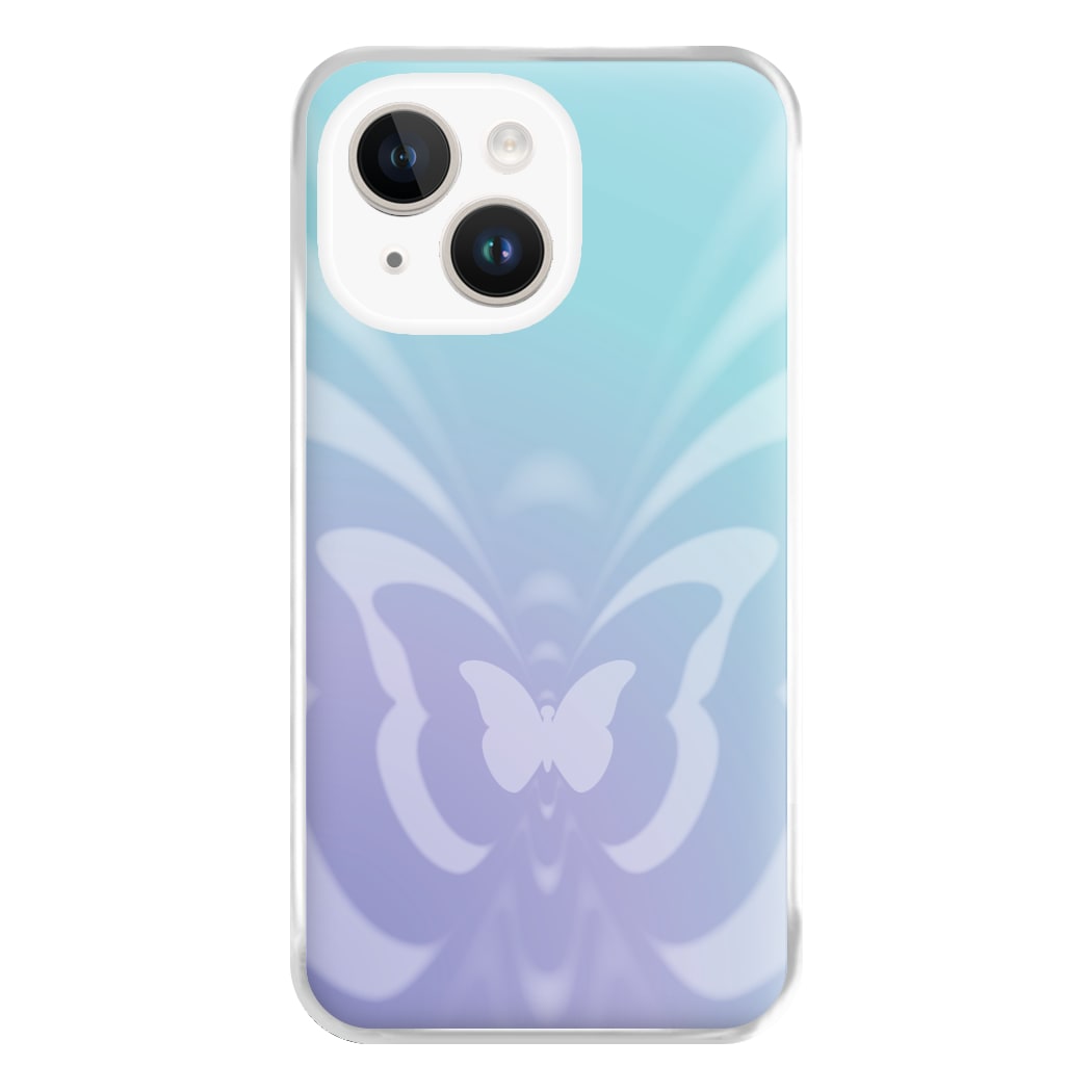 Butterfly Gradient Purple Phone Case for iPhone 14 Plus
