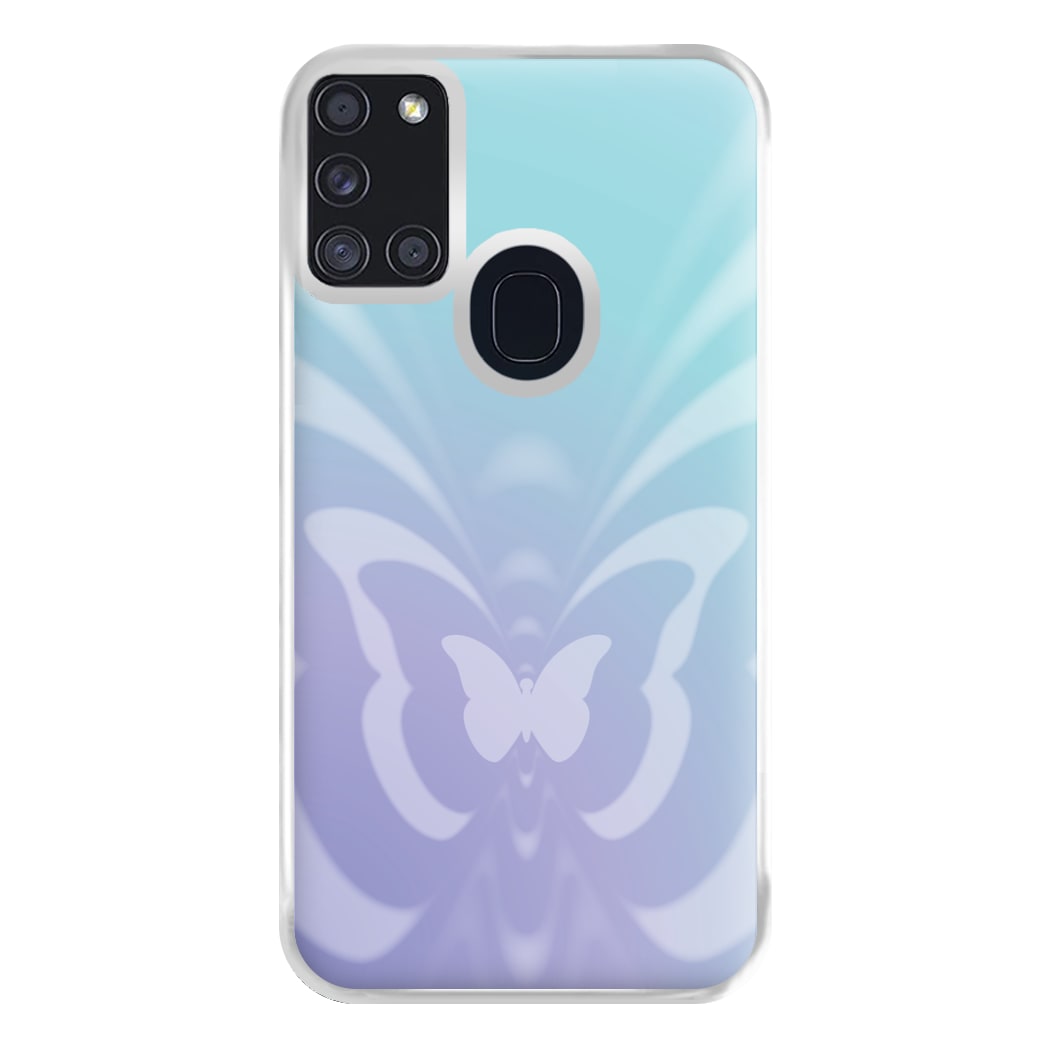 Butterfly Gradient Purple Phone Case for Galaxy A21s