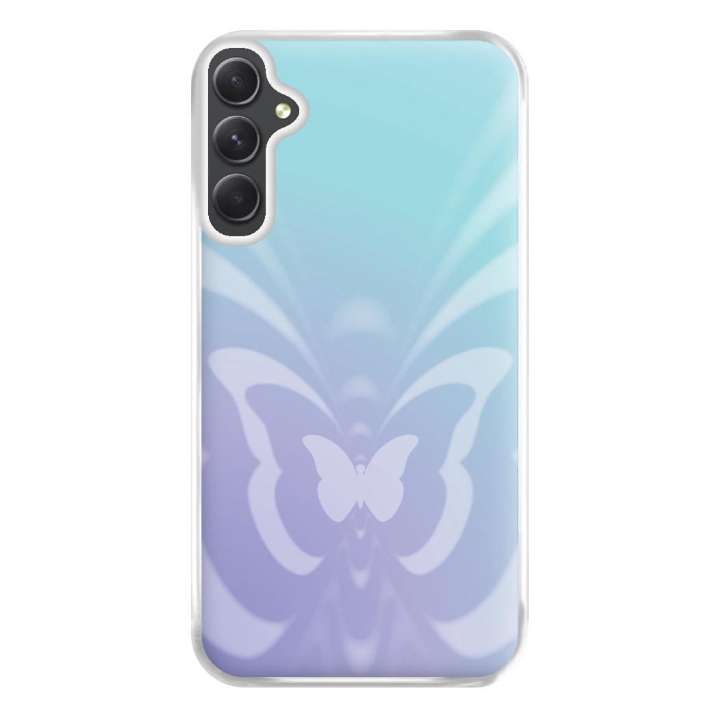 Butterfly Gradient Purple Phone Case for Galaxy A34