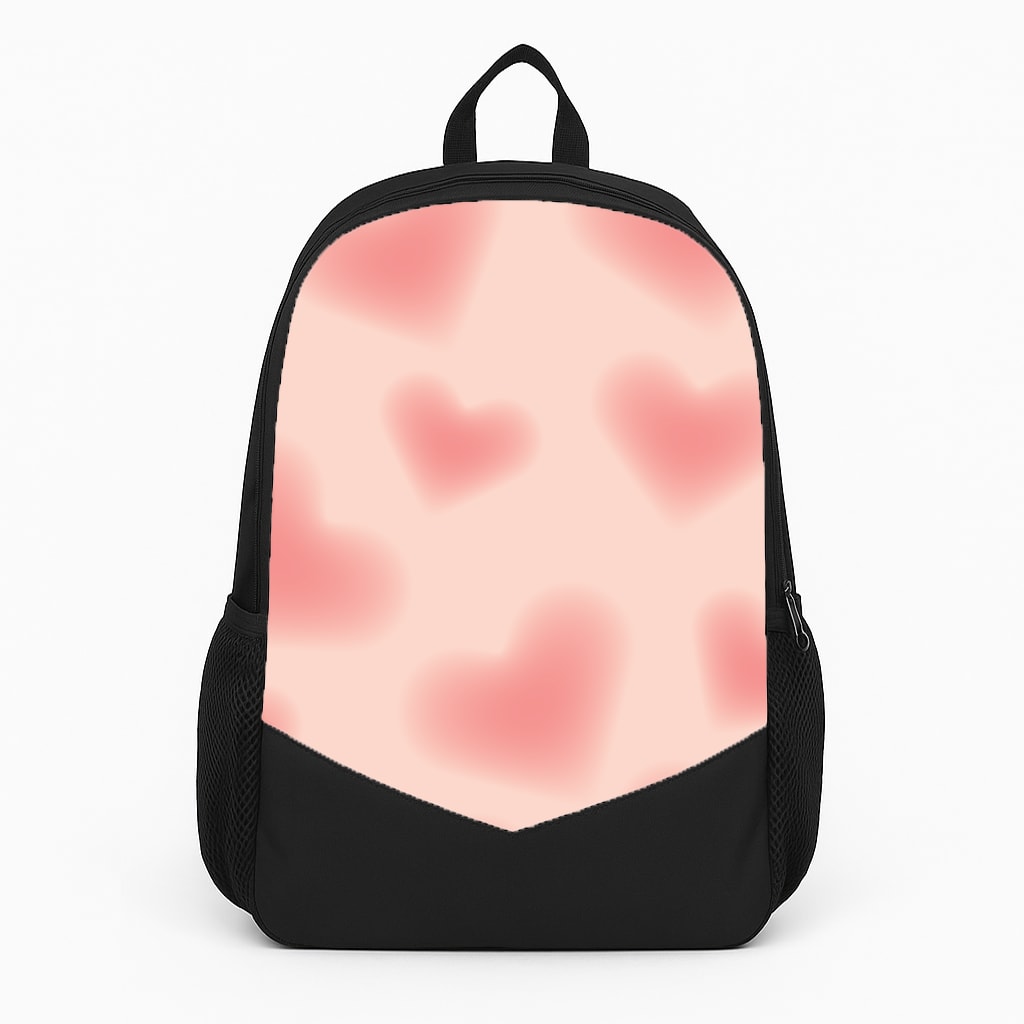 Gradient Red Hearts Pattern Backpack