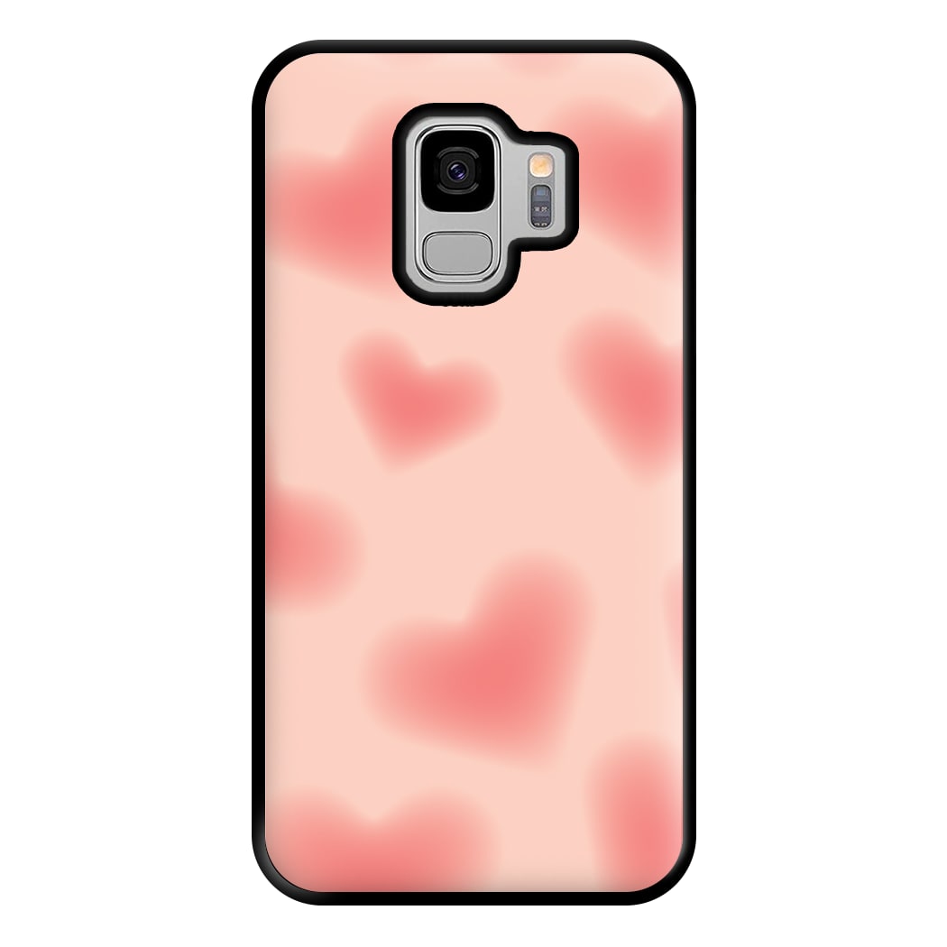 Gradient Red Hearts Pattern Phone Case for Galaxy S9 Plus