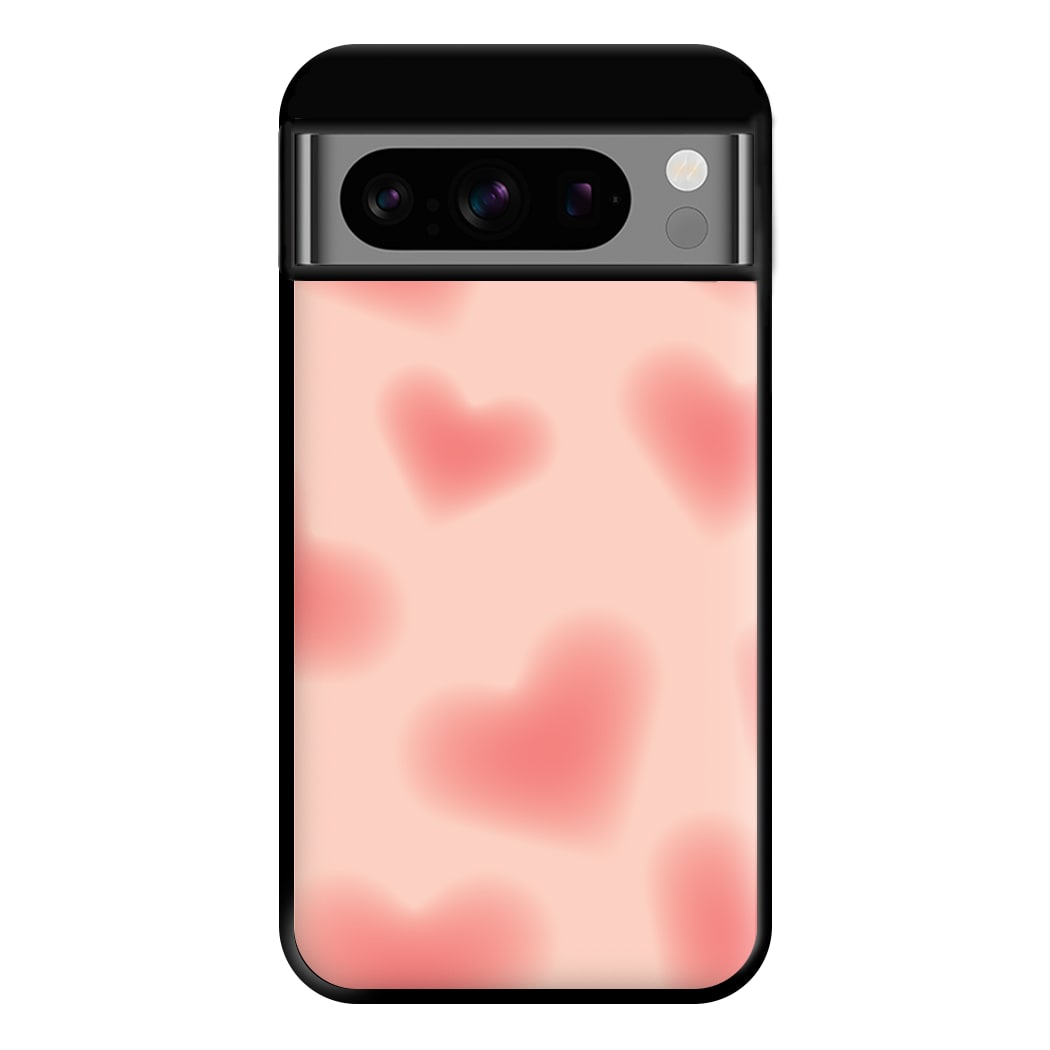 Gradient Red Hearts Pattern Phone Case for Google Pixel 8 Pro