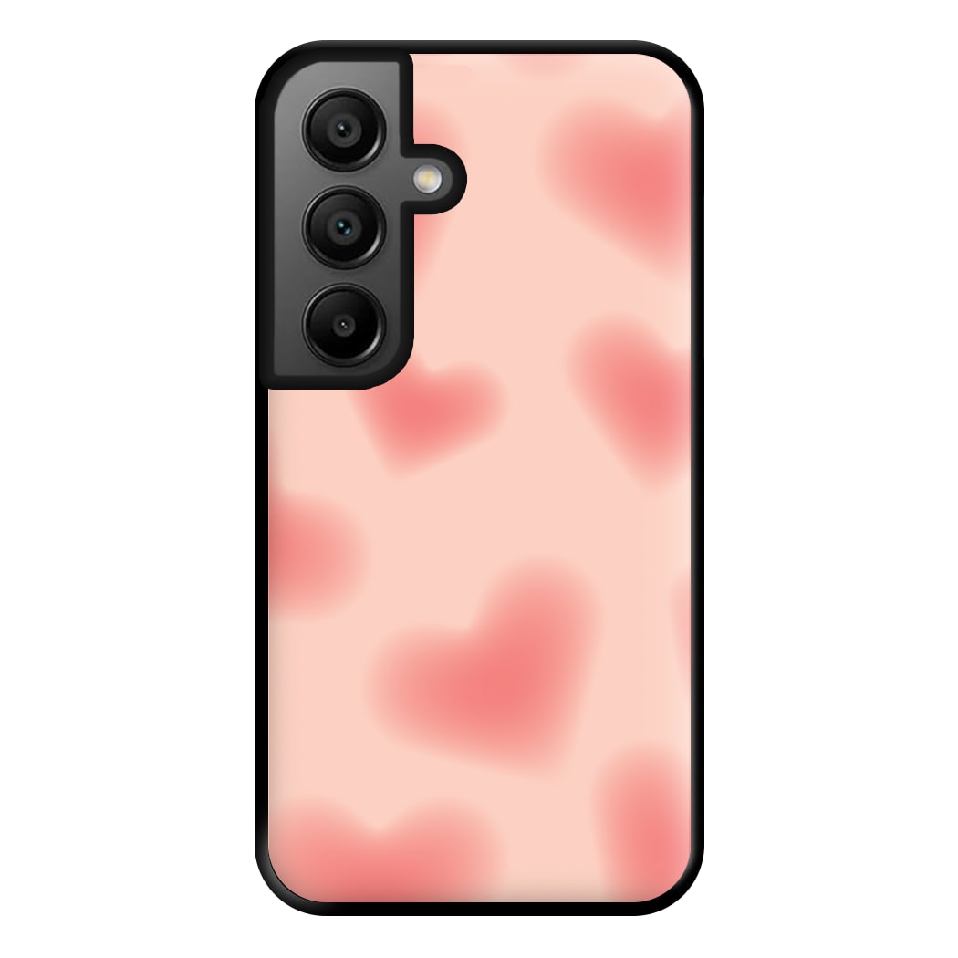 Gradient Red Hearts Pattern Phone Case for Galaxy A56
