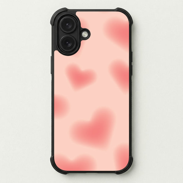 Gradient Red Hearts Pattern Phone Case — Bumper case