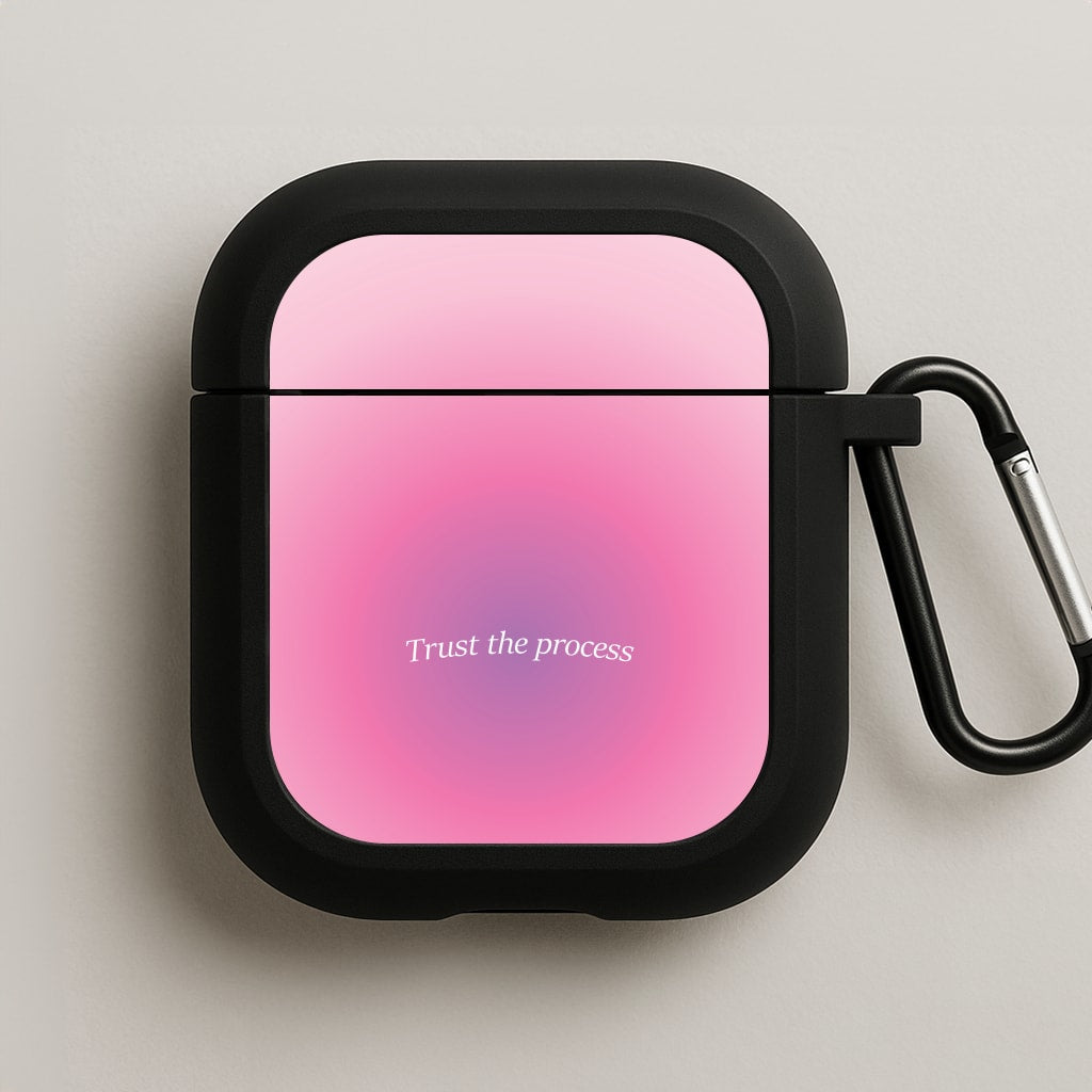 Trust The Process Pink Gradient AirPods Case