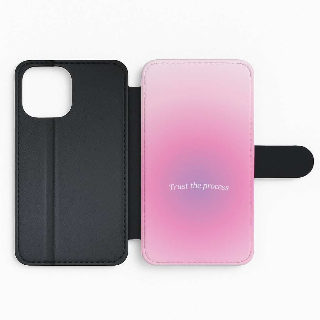 Trust The Process Pink Gradient Flip Phone Case