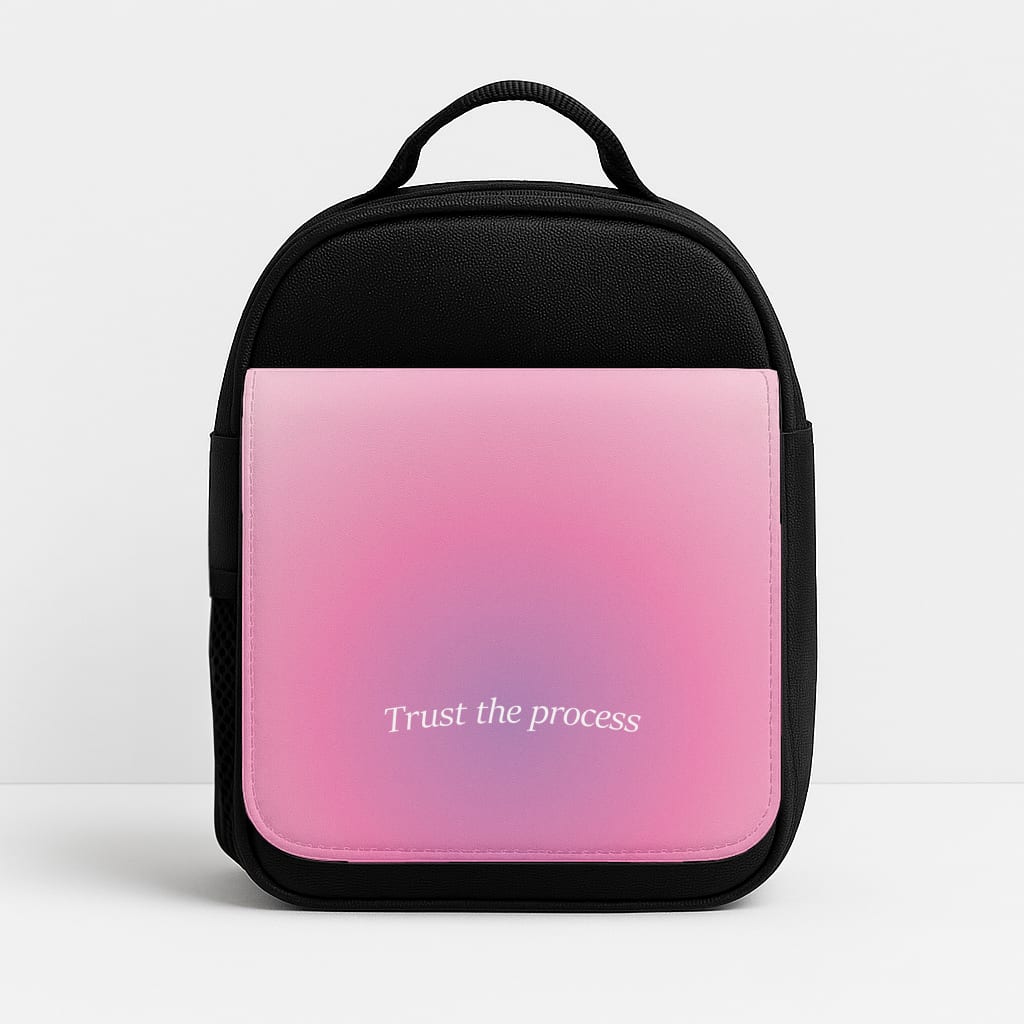 Trust The Process Pink Gradient Insulated Lunchbox
