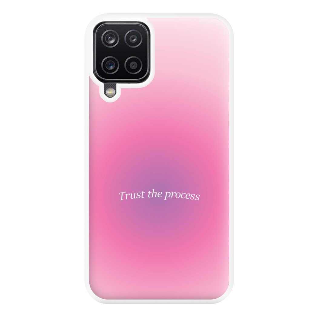 Trust The Process Pink Gradient Phone Case for Galaxy A12
