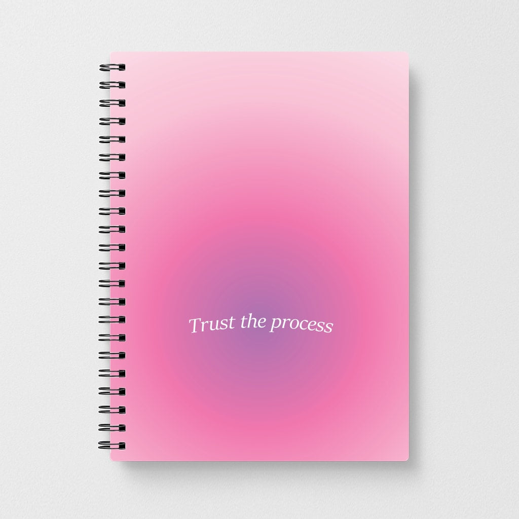 Trust The Process Pink Gradient Notebook