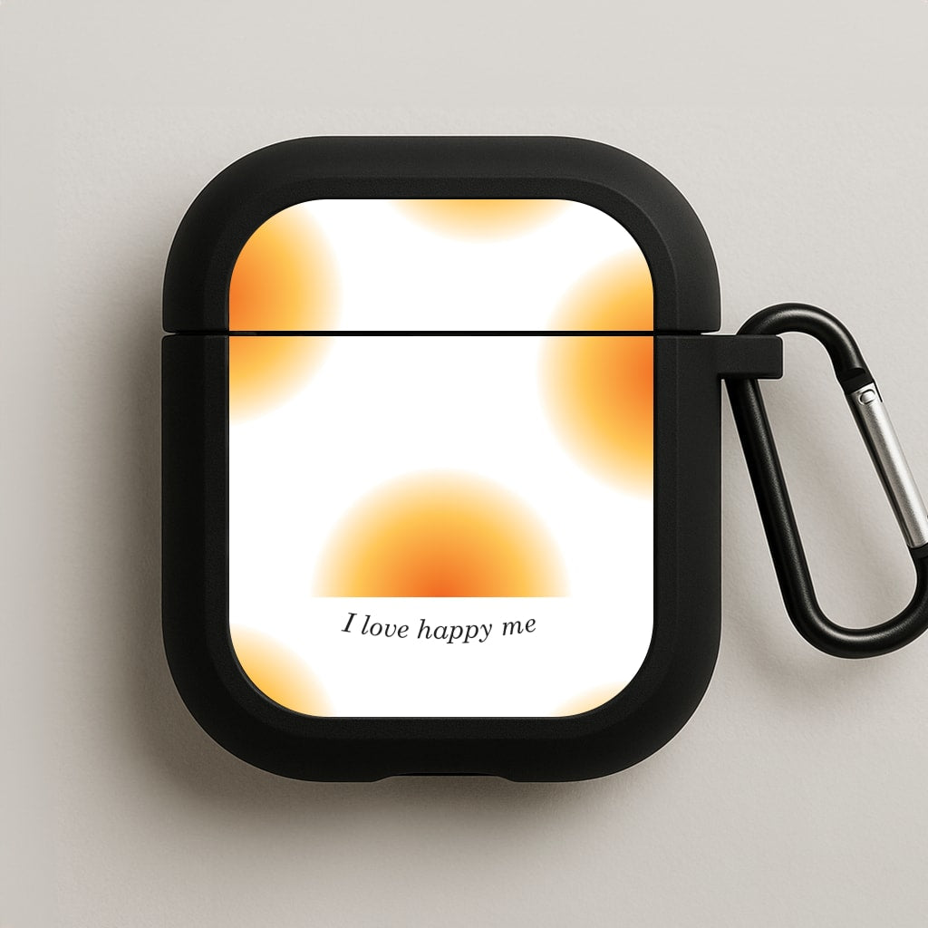 I Love Happy Me Gradient Pattern AirPods Case