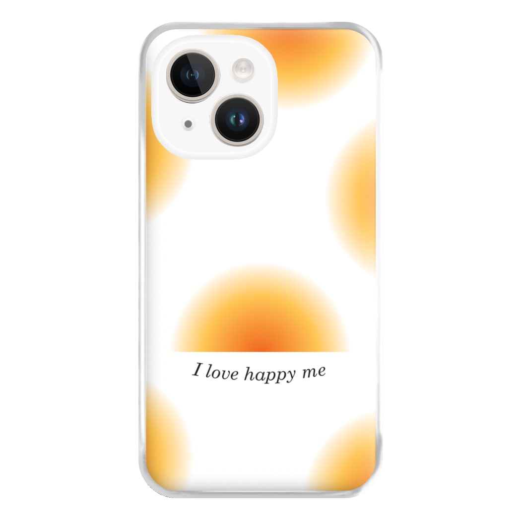 I Love Happy Me Gradient Pattern Phone Case for iPhone 14 Plus