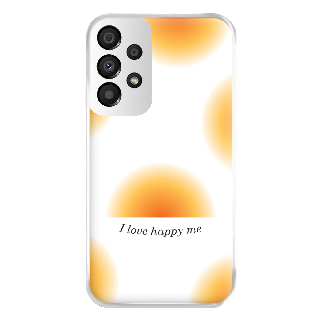 I Love Happy Me Gradient Pattern Phone Case for Galaxy A33