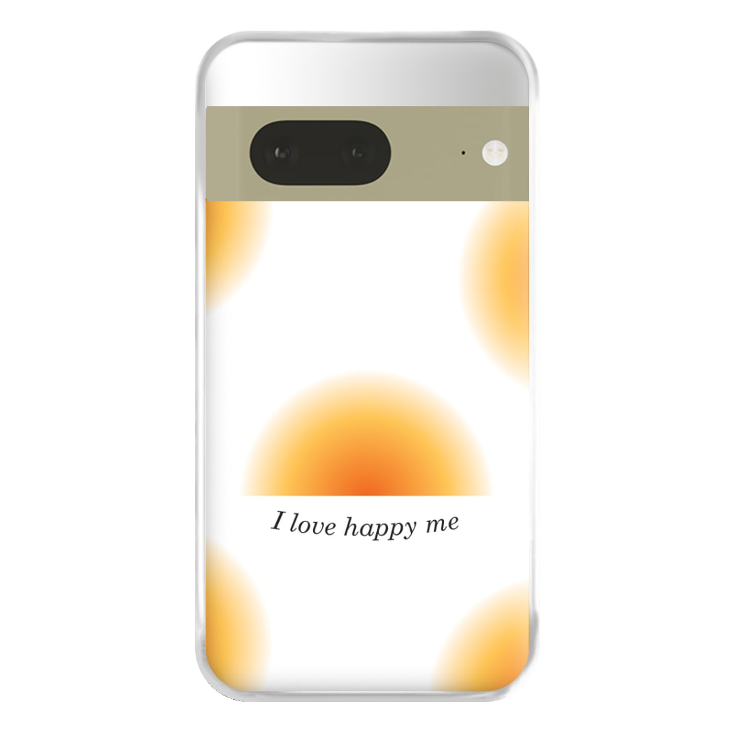 I Love Happy Me Gradient Pattern Phone Case for Google Pixel 7a