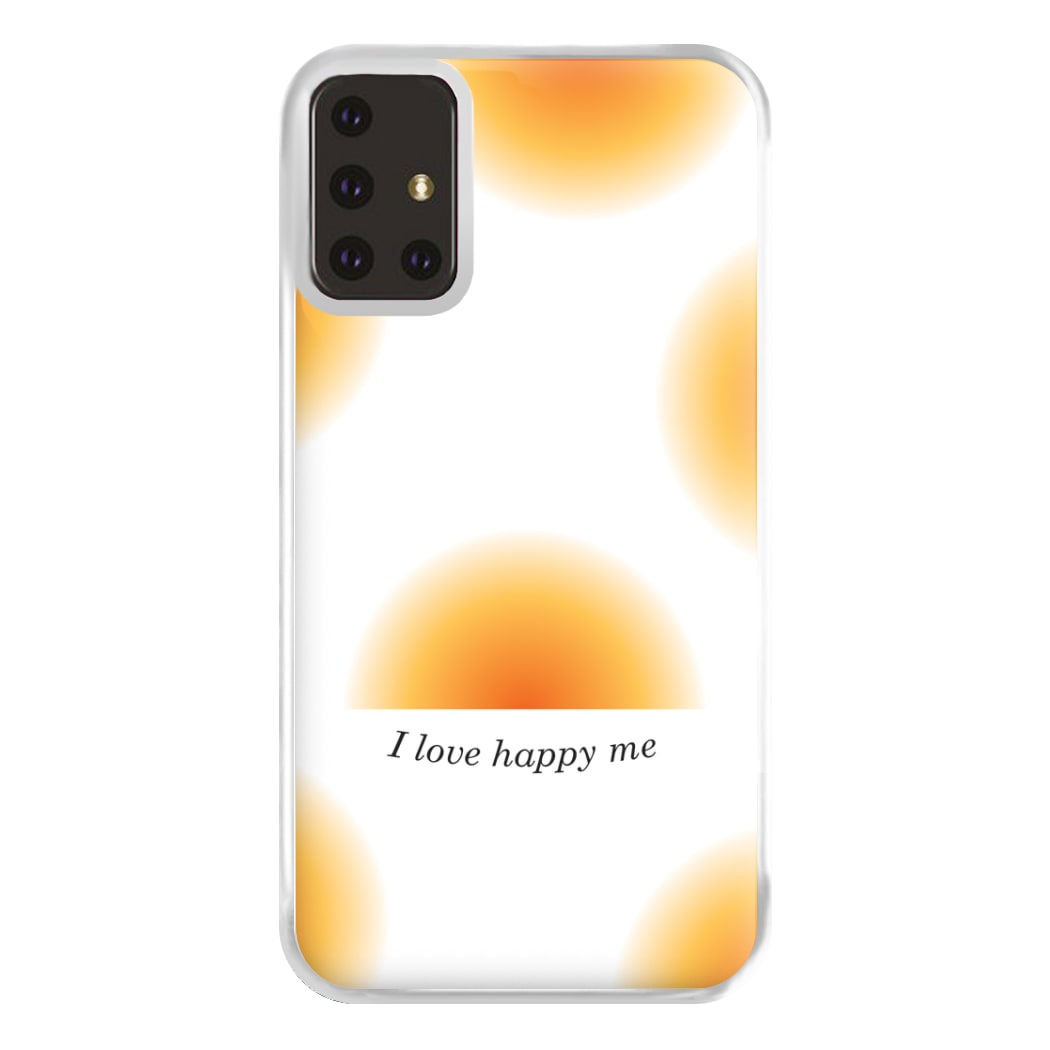I Love Happy Me Gradient Pattern Phone Case for Galaxy A71
