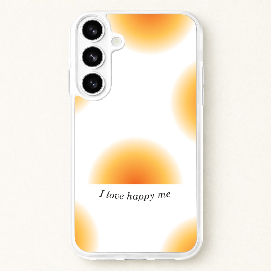 I Love Happy Me Gradient Pattern Phone Case for Galaxy S26