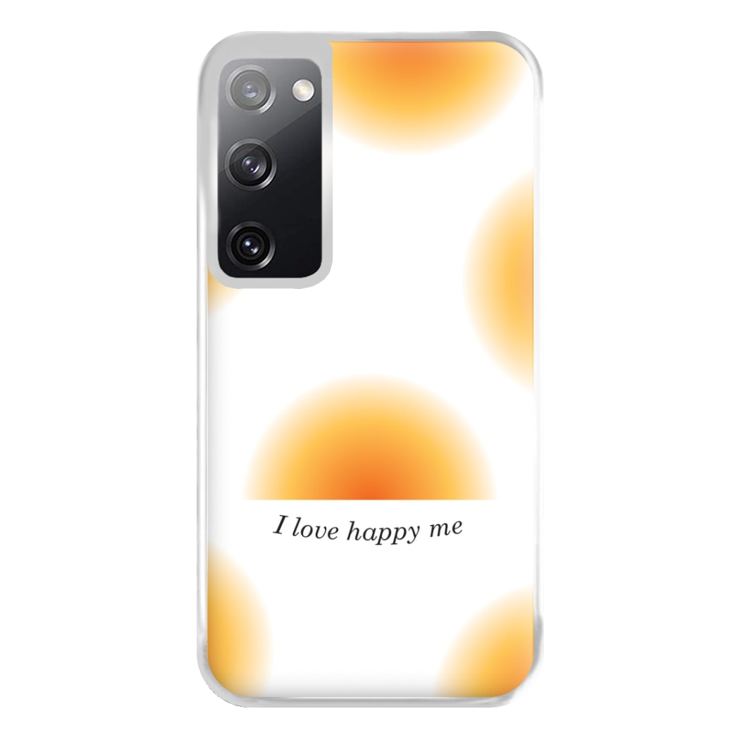 I Love Happy Me Gradient Pattern Phone Case for Galaxy S20