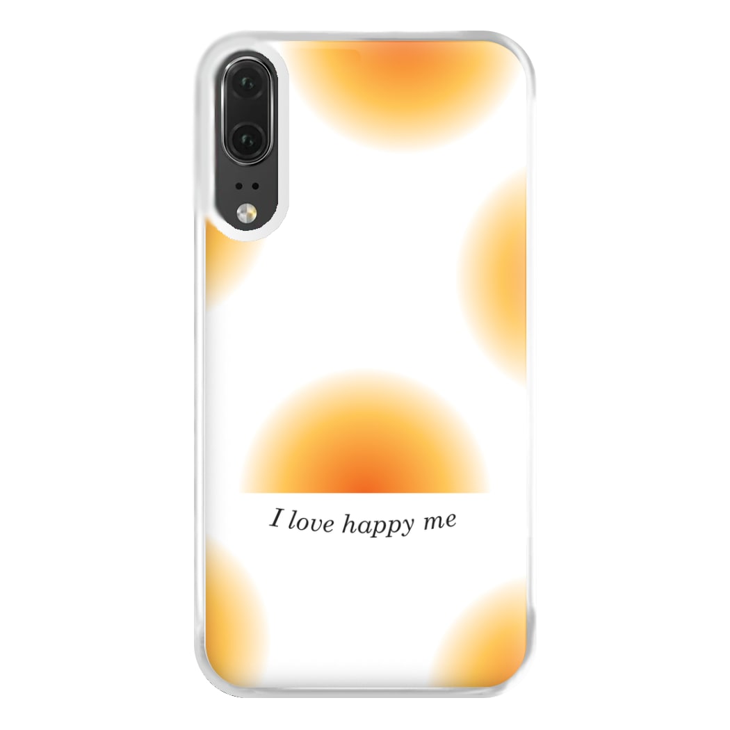 I Love Happy Me Gradient Pattern Phone Case for Huawei P20
