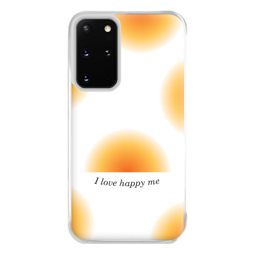 I Love Happy Me Gradient Pattern Phone Case for Galaxy S20 Plus
