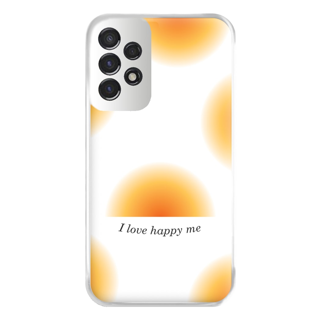 I Love Happy Me Gradient Pattern Phone Case for Galaxy A53