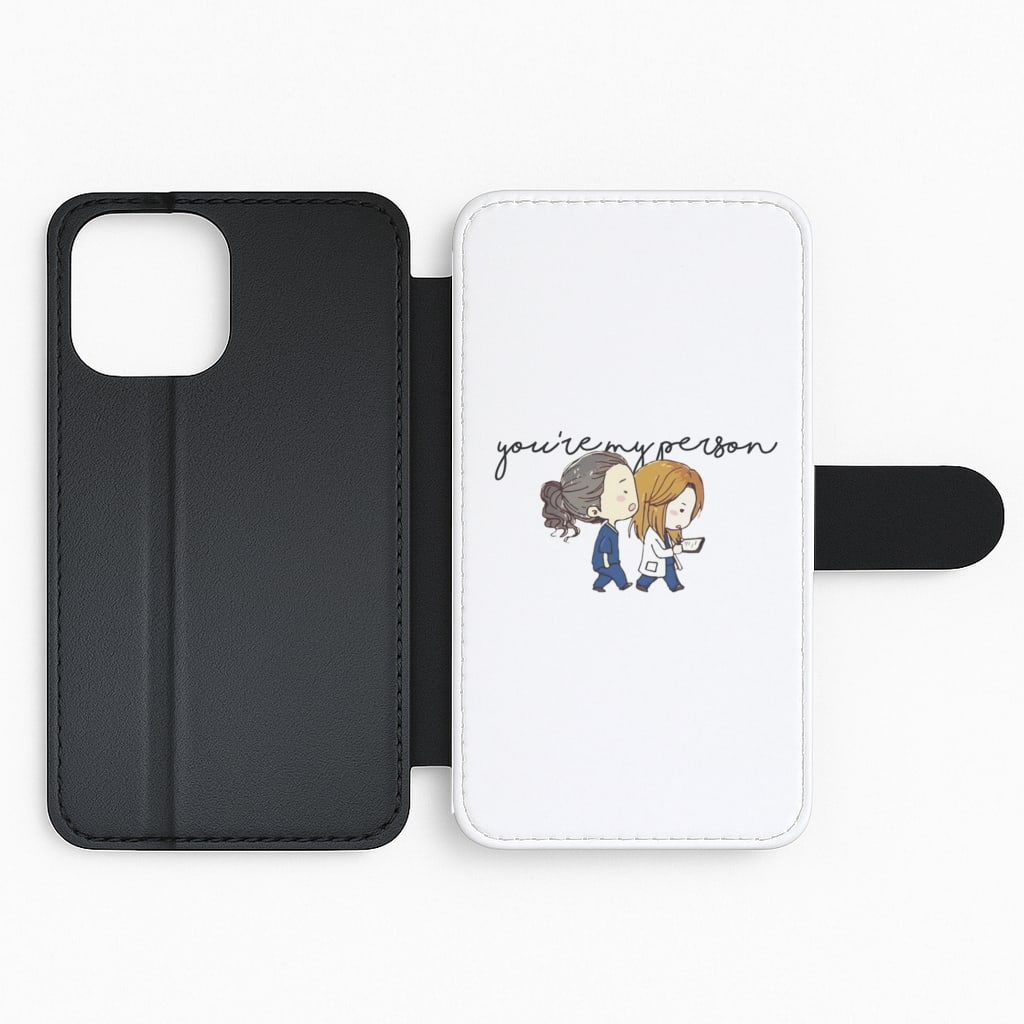 You're My Person Cartoon - Grey's Flip Phone Case