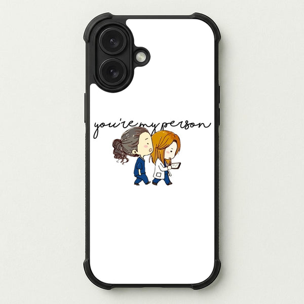 You're My Person Cartoon - Grey's Phone Case — Bumper case