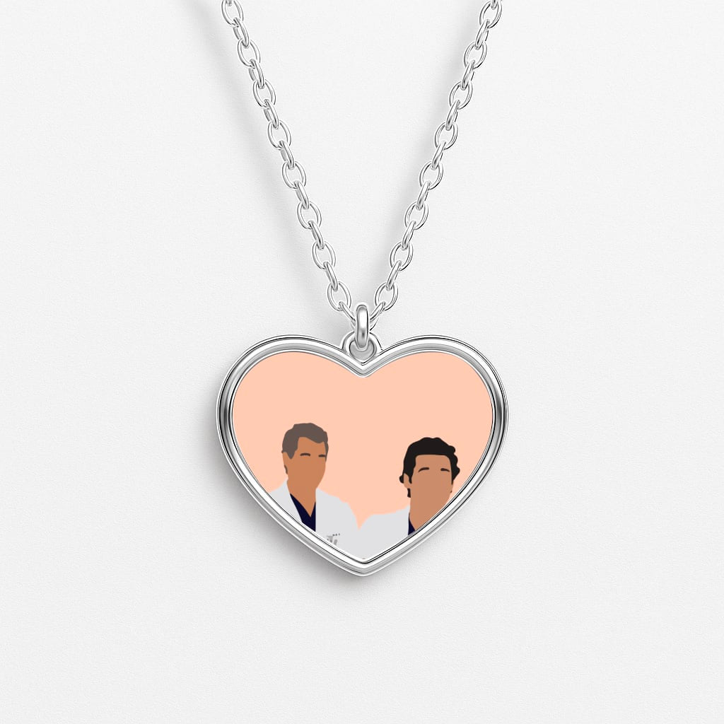 Two Doctors Arm Crossed - Grey's Heart Necklace