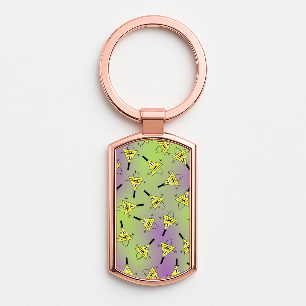 Bill Pattern Rose Gold Keyring