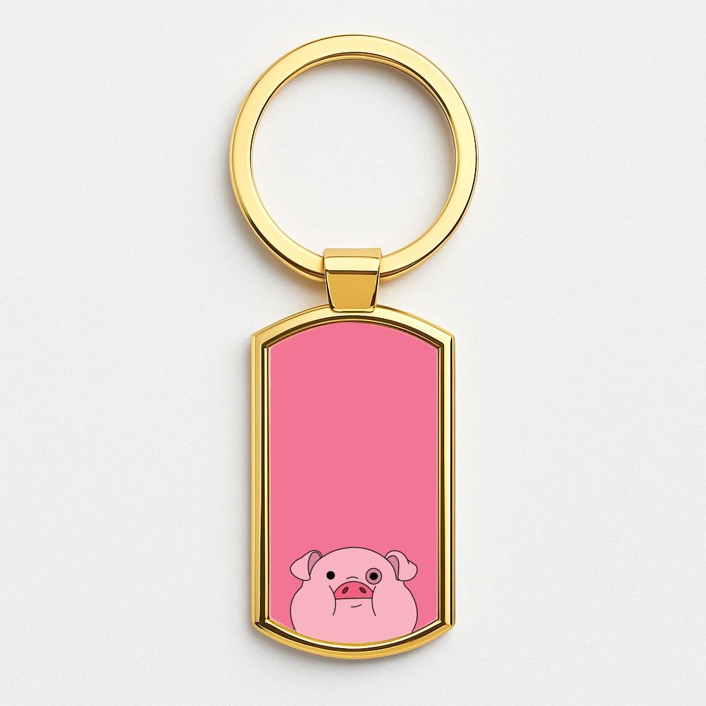 Waddles Gold Keyring