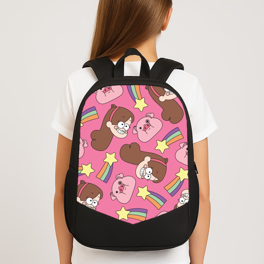Mabel And Stars Pattern Large School Bag