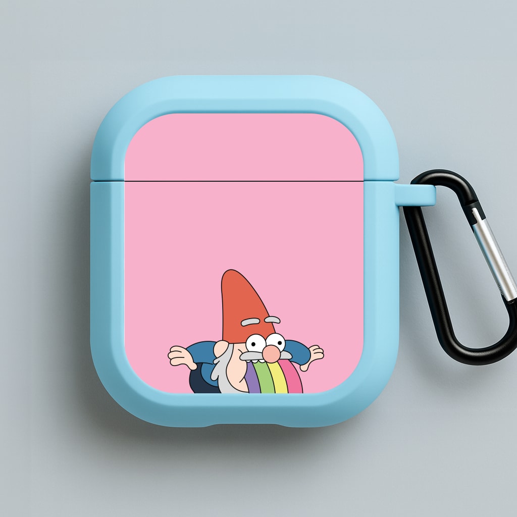 Garden Gnome Rainbow Blue AirPods Case