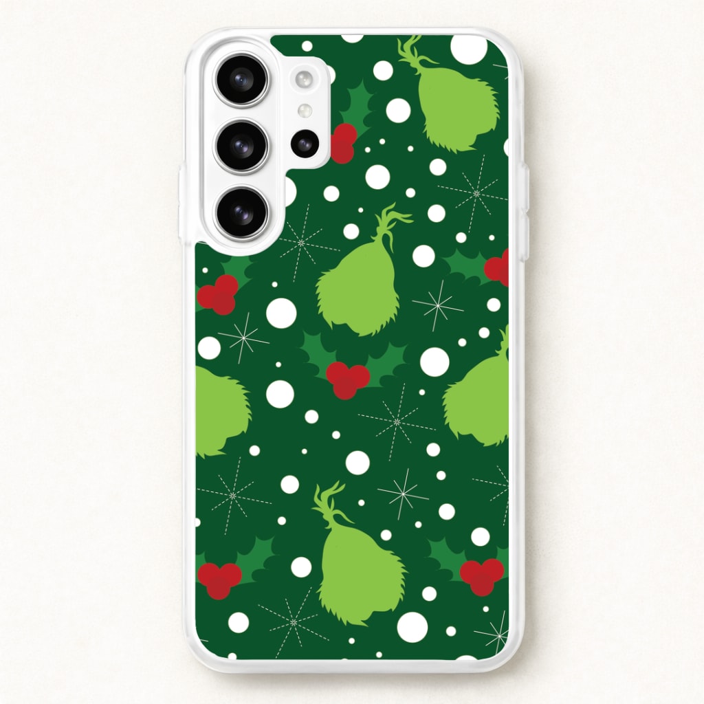 Green Creature Christmas Pattern Phone Case for Galaxy S26 Ultra